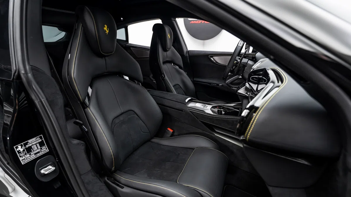 2024 Ferrari Purosangue interior, seats, Alcantara Nero
