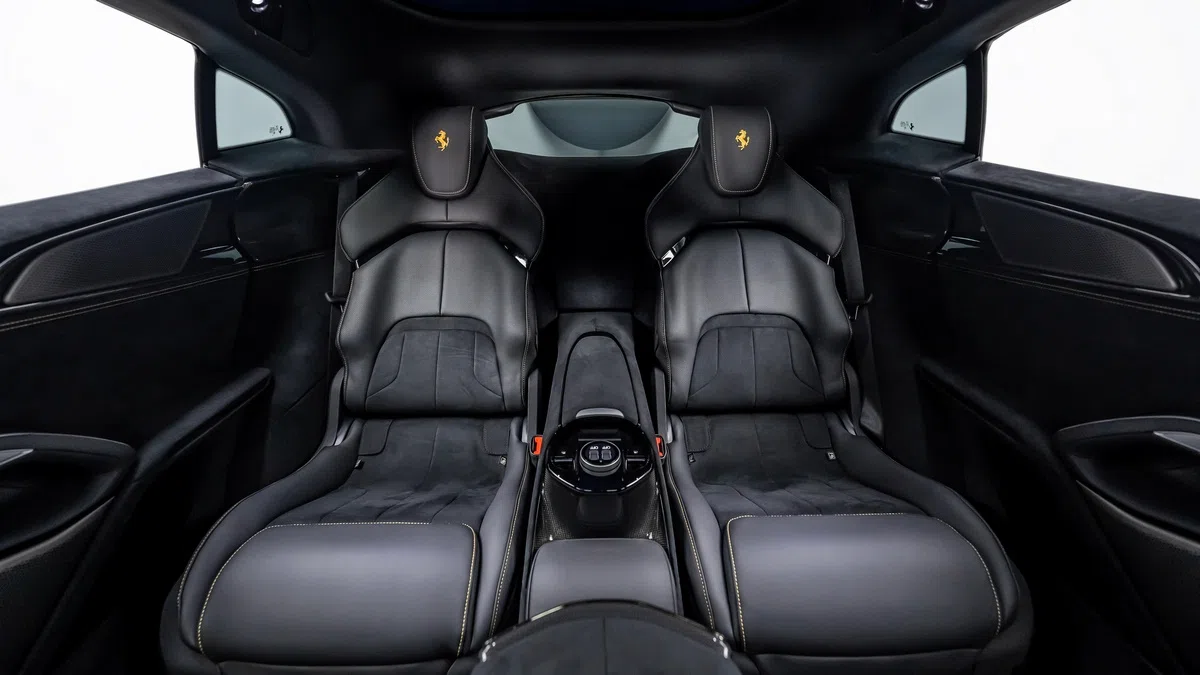 2024 Ferrari Purosangue interior, seats, Alcantara Nero
