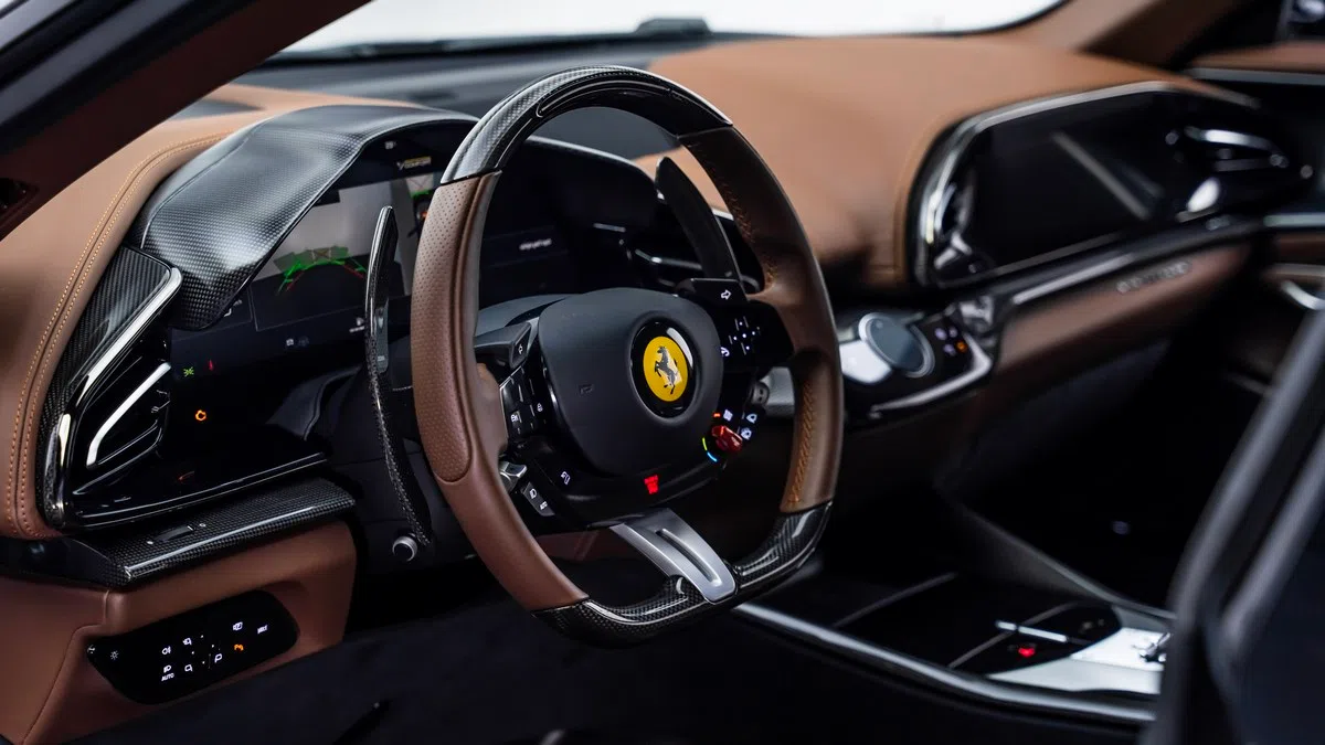 2024 Ferrari Purosangue interior, Brown