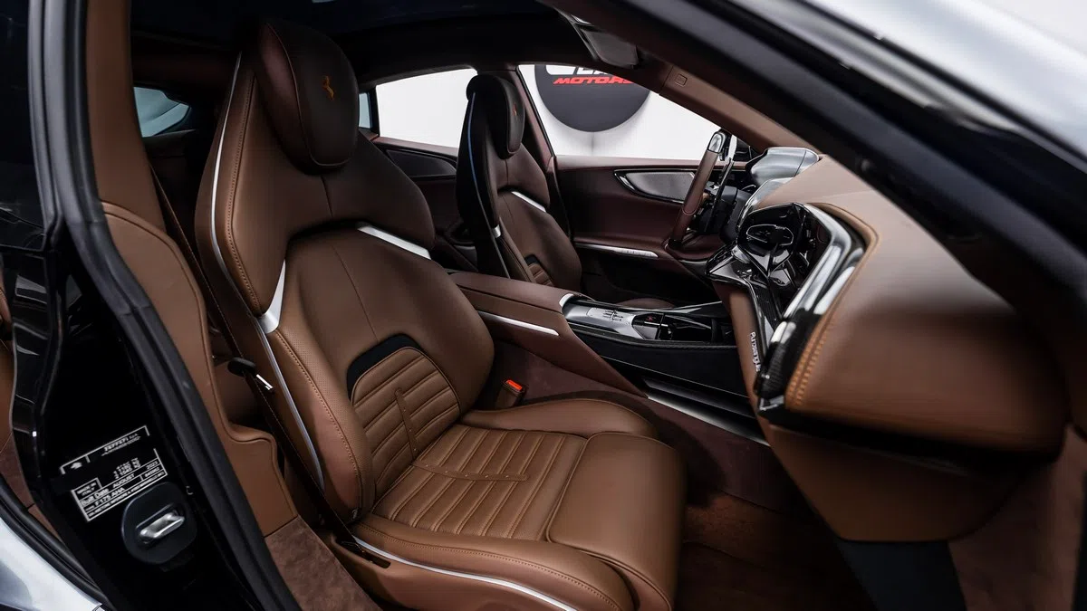 2024 Ferrari Purosangue interior, seats, Brown