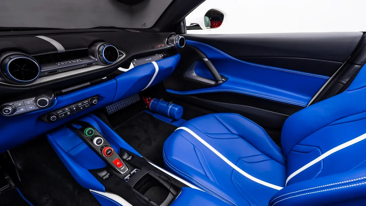 2023 Ferrari 812 GTS interior, Blue | Black