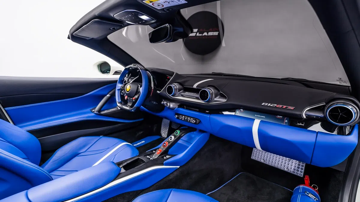2023 Ferrari 812 GTS interior, Blue | Black