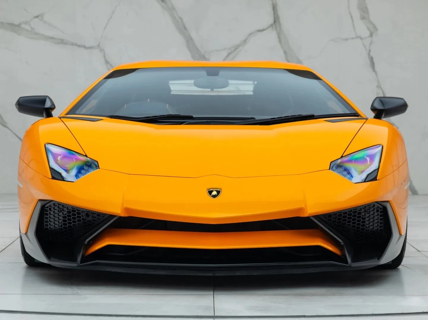 2015 Lamborghini Aventador LP 750-4 SV for sale, exterior, Arancio Atlas