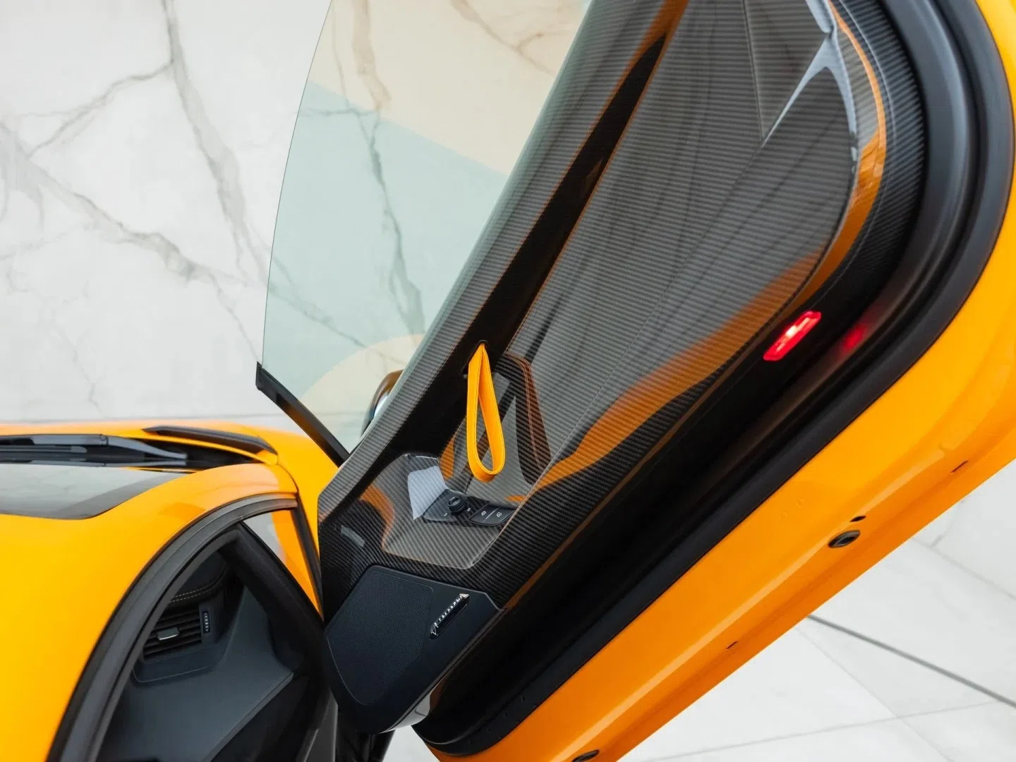 2015 Lamborghini Aventador LP 750-4 SV interior, door panel, Nero Cosmus & Arancio Leonis