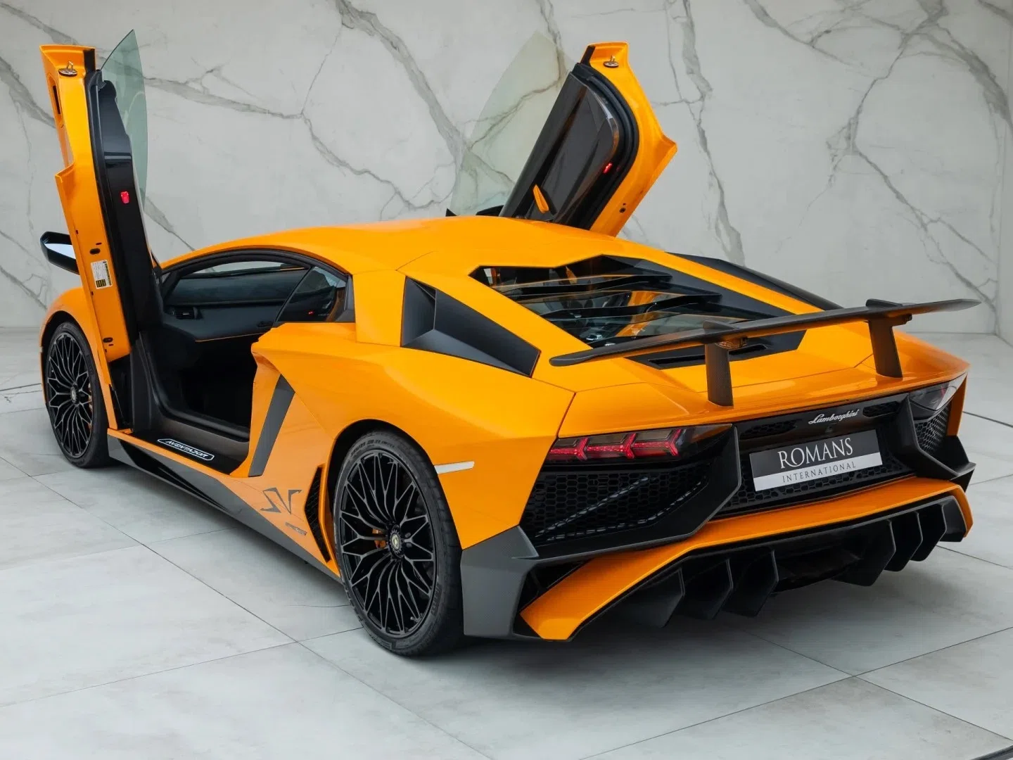 2015 Lamborghini Aventador LP 750-4 SV for sale, exterior, Arancio Atlas
