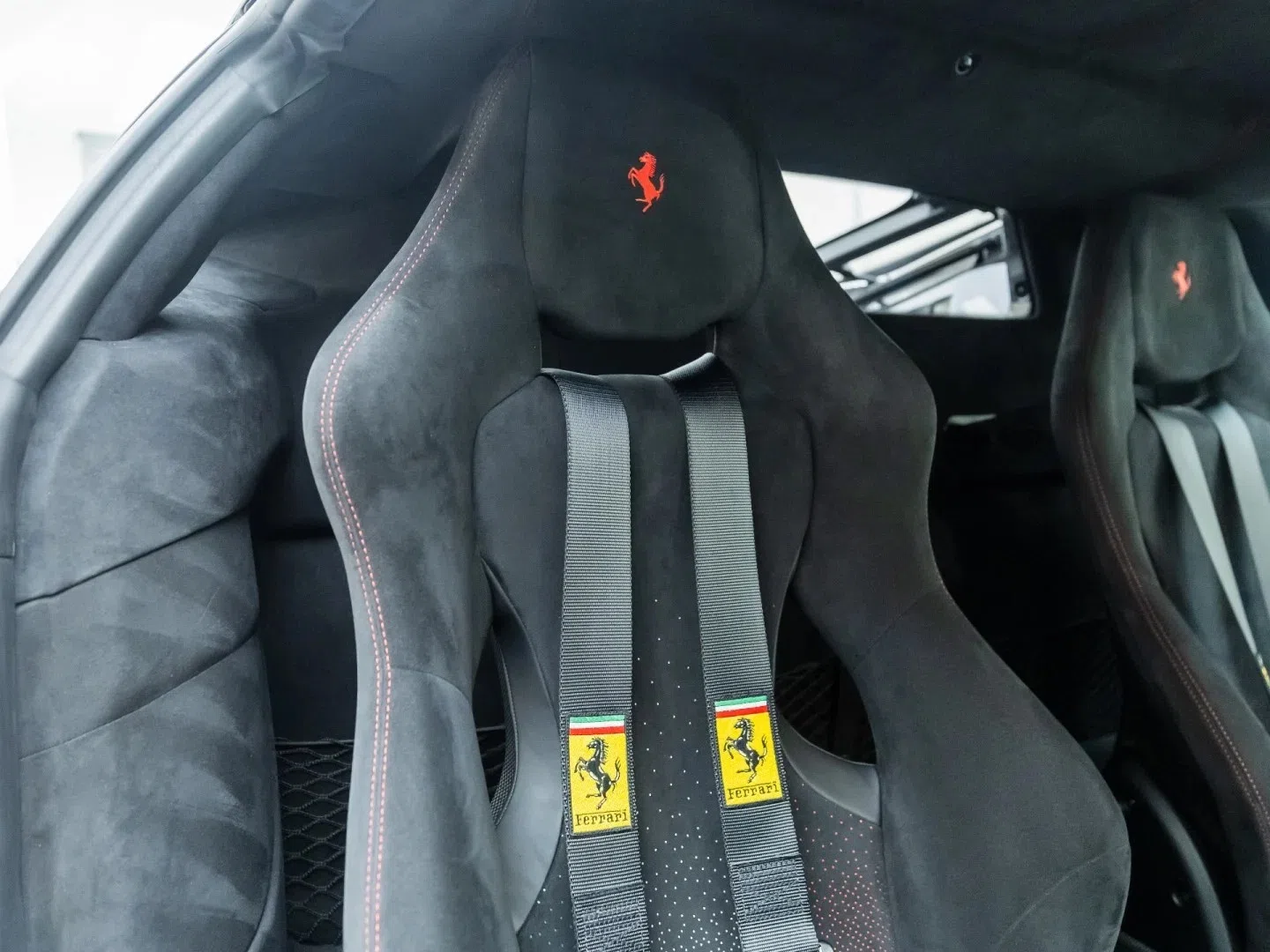 2019 Ferrari 488 Pista Piloti interior, seats, Nero Alcantara