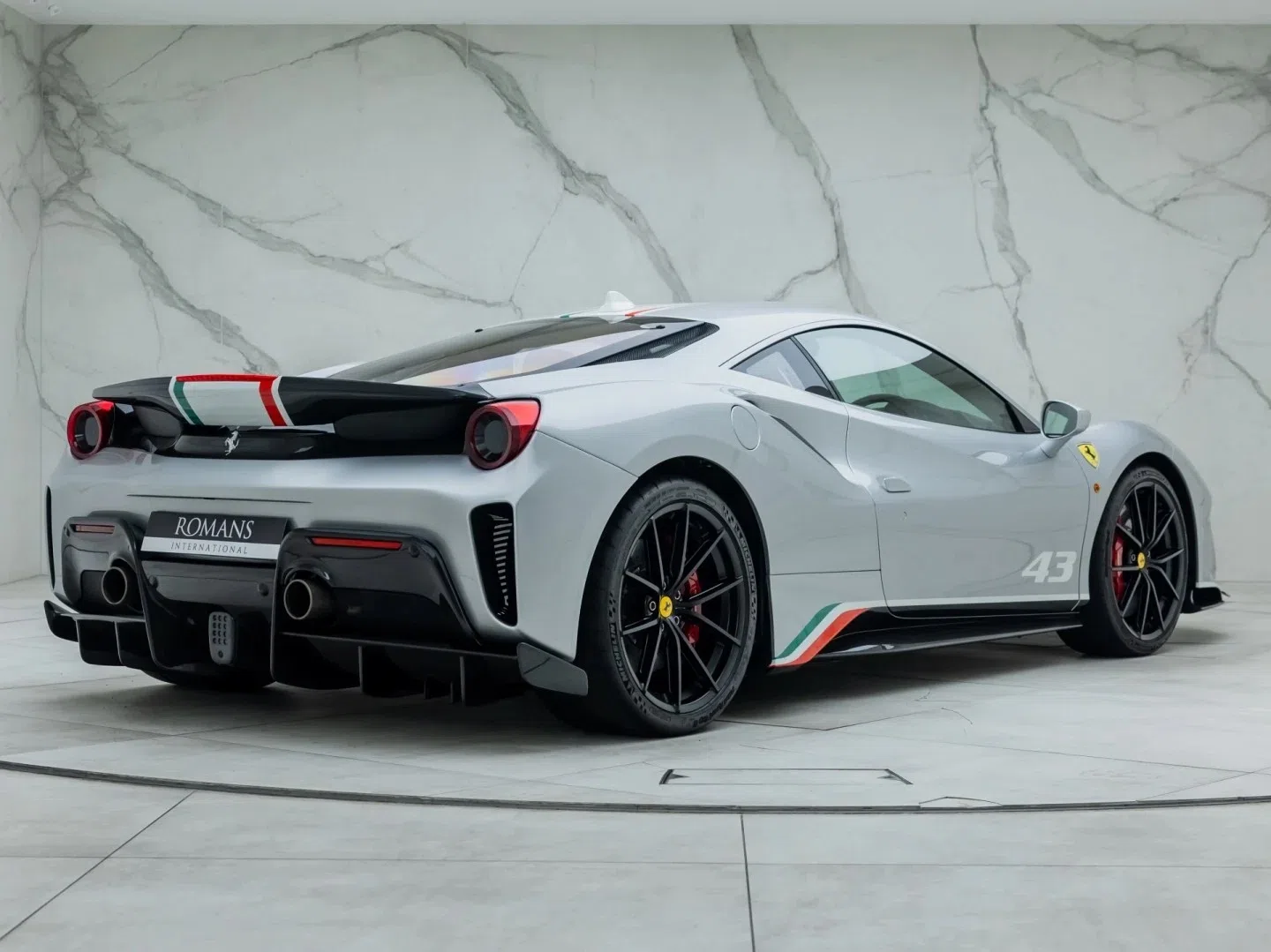 2019 Ferrari 488 Pista Piloti for sale, exterior, Argento Nurburgring