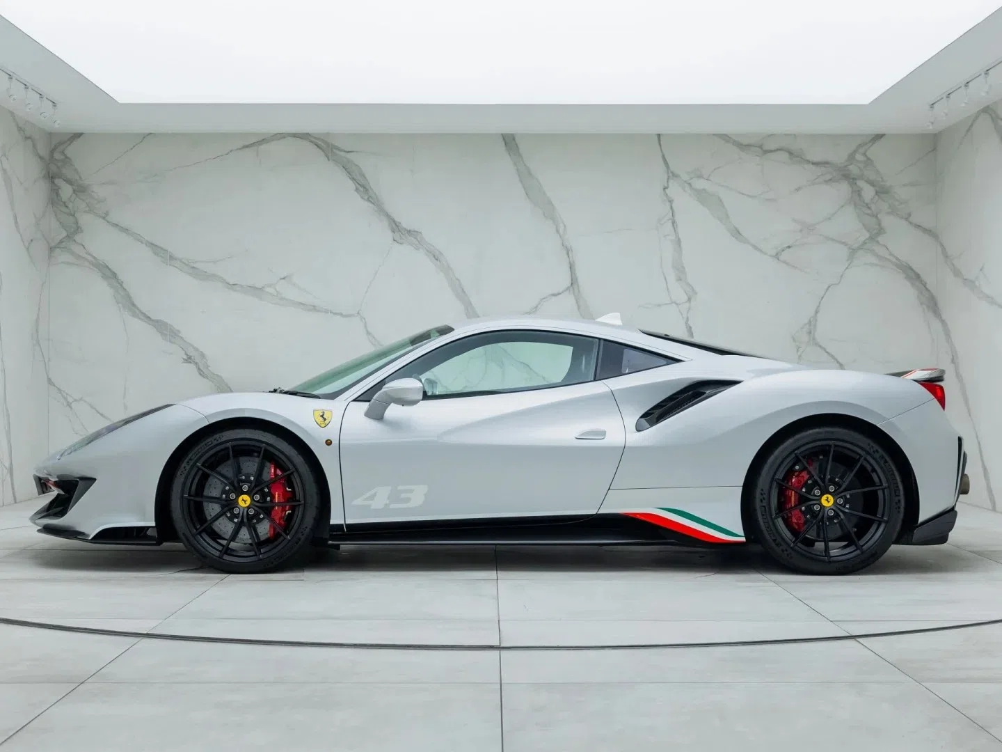 2019 Ferrari 488 Pista Piloti for sale, exterior, Argento Nurburgring