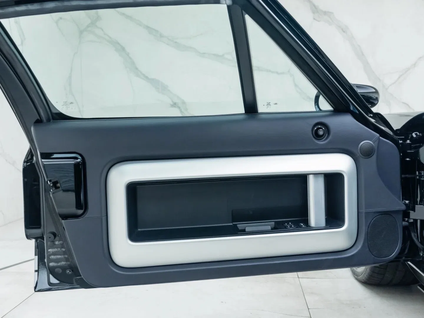 2006 Ford GT interior, door panel, Ebony Leather