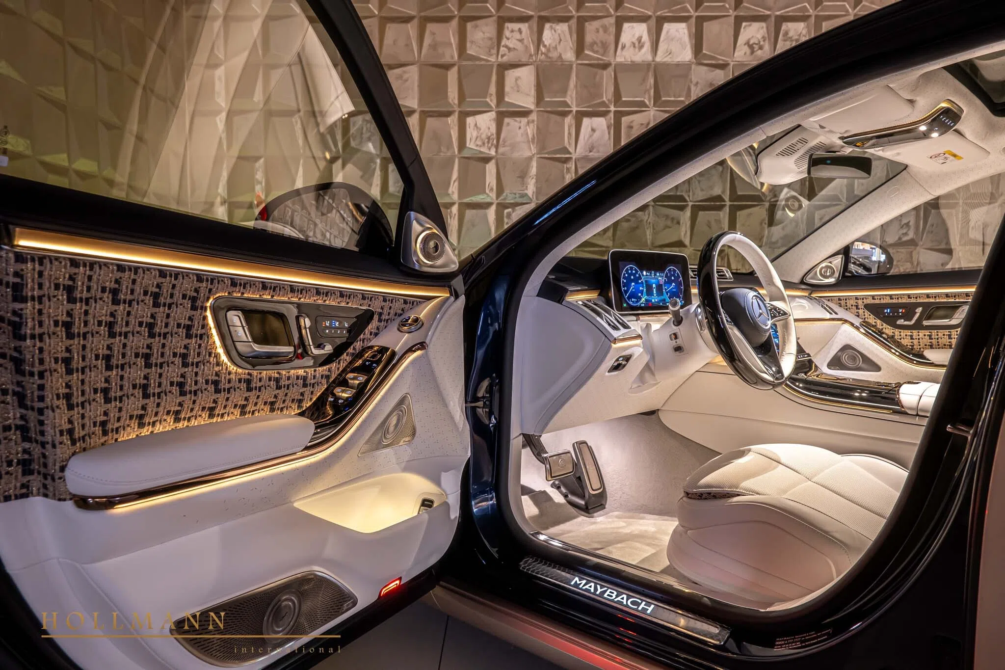 2024 Mercedes-Maybach S 680 Haute Voiture interior, Exclusive Leather White