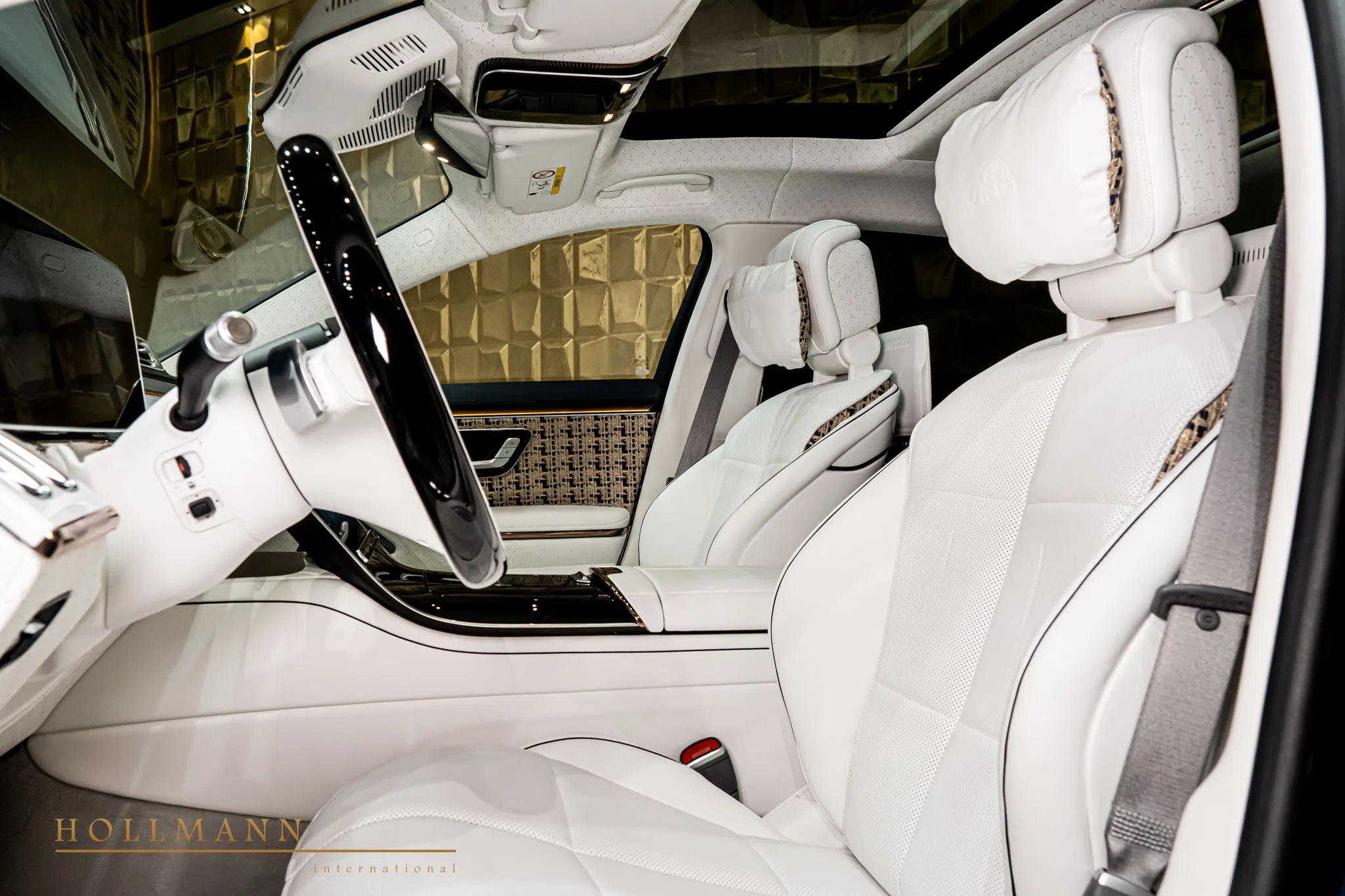 2024 Mercedes-Maybach S 680 Haute Voiture interior, Exclusive Leather White