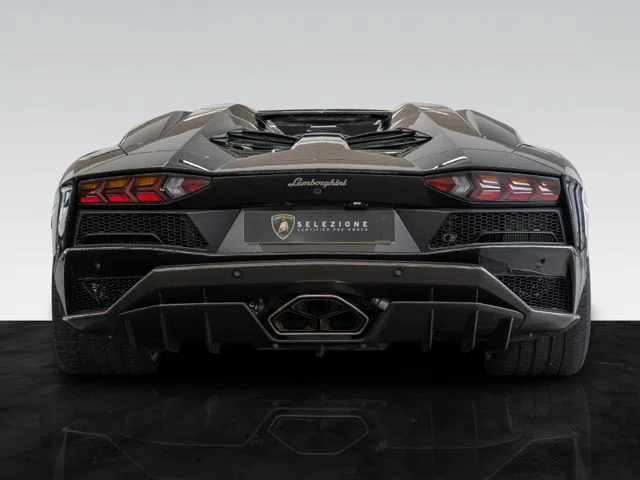 2018 Lamborghini Aventador S Roadster, rear three-quarter view