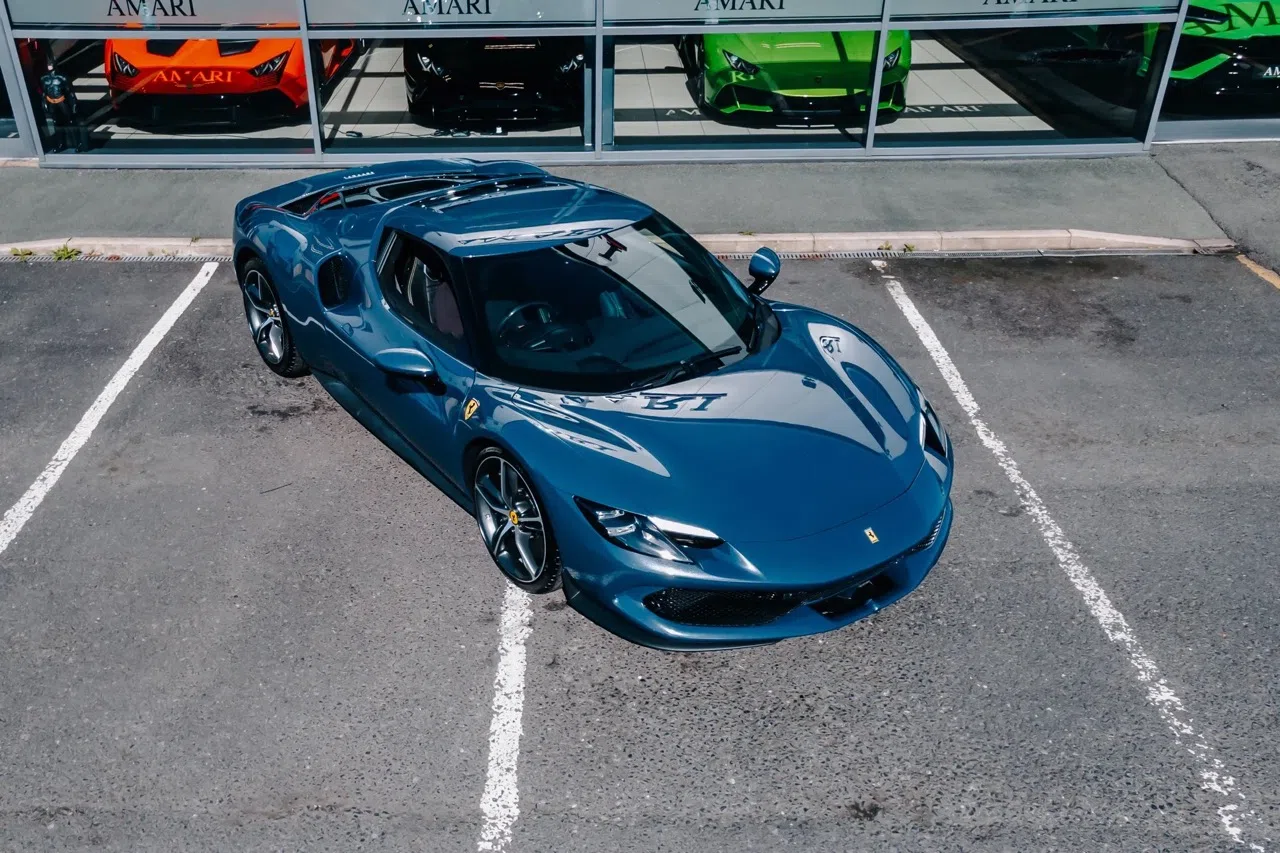 2023 Ferrari 296 GTB for sale, exterior, Blu Ahrabian - Special 4-Layer Colour