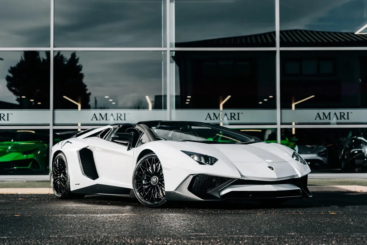 2016 Lamborghini Aventador SV Roadster LP 750-4 for sale, exterior, Bianco Isis