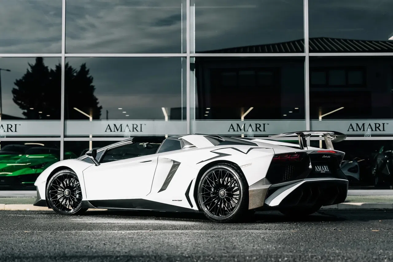 2016 Lamborghini Aventador SV Roadster LP 750-4 for sale, exterior, Bianco Isis