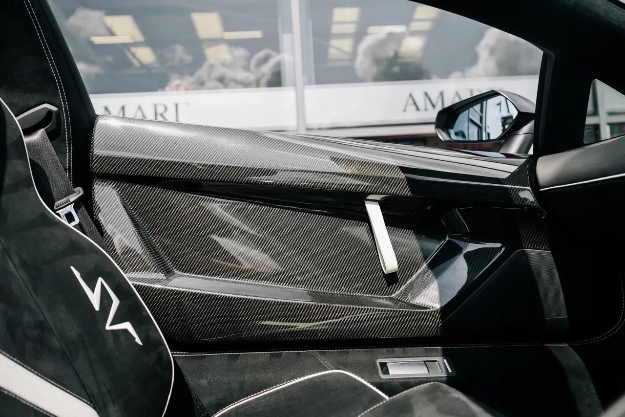2016 Lamborghini Aventador SV Roadster LP 750-4 interior, door panel, SV Interior in Nero Cosmos Alcantara