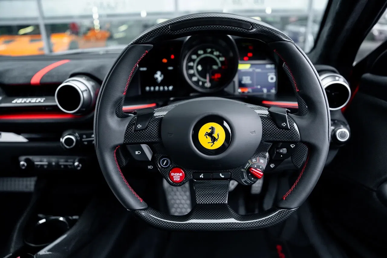 2023 Ferrari 812 Competizione interior, Alcantara Nero