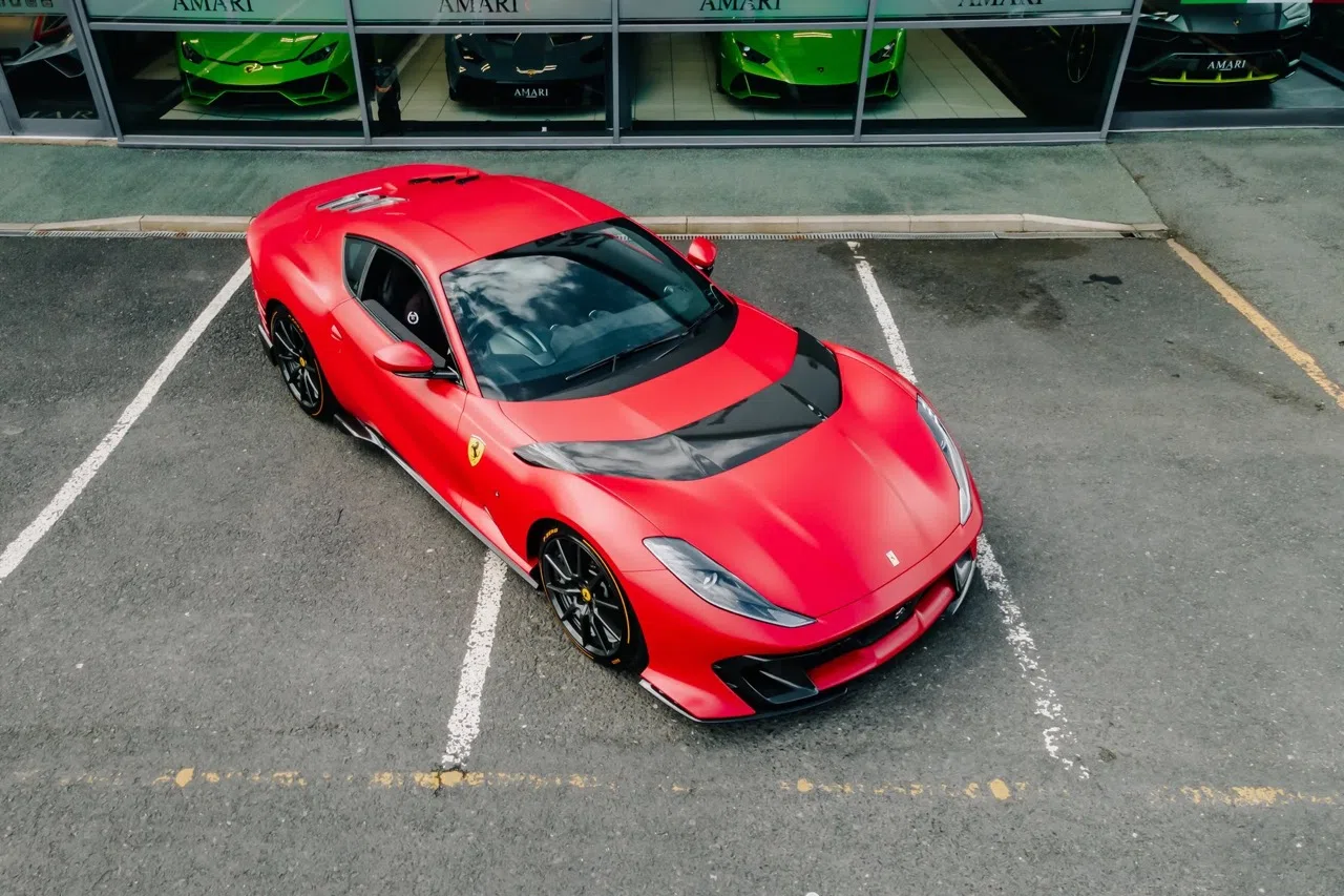 2023 Ferrari 812 Competizione for sale, exterior, Rosso F1 Opaco