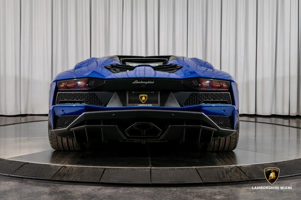 2019 Lamborghini Aventador S for sale, exterior, Blu Nethuns Special Metallic