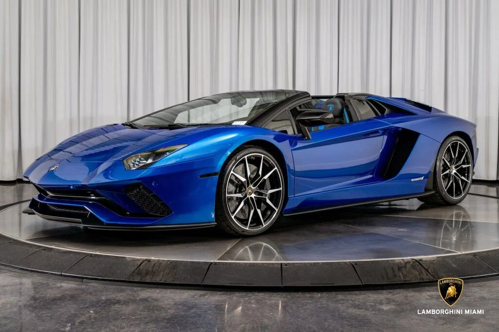 2019 Lamborghini Aventador S for sale, exterior, Blu Nethuns Special Metallic