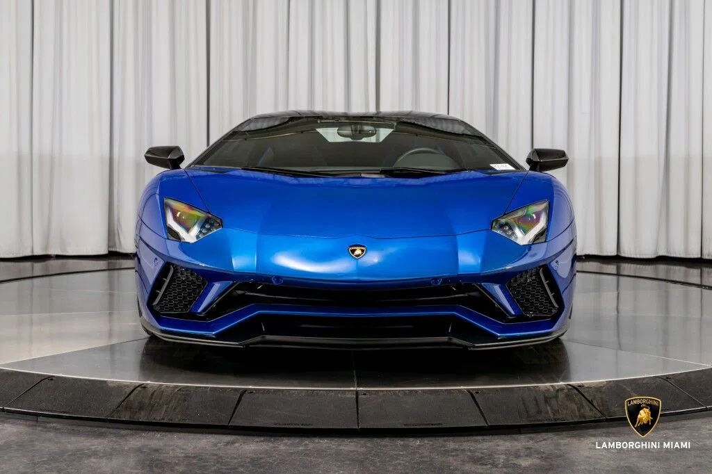 2019 Lamborghini Aventador S for sale, exterior, Blu Nethuns Special Metallic