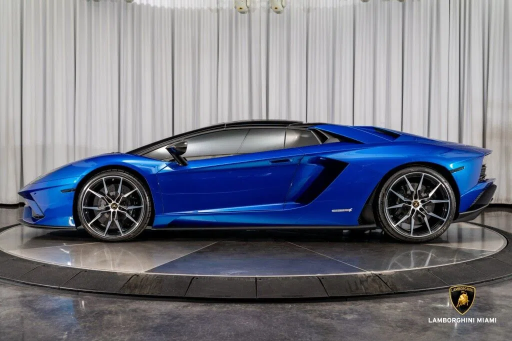 2019 Lamborghini Aventador S for sale, exterior, Blu Nethuns Special Metallic