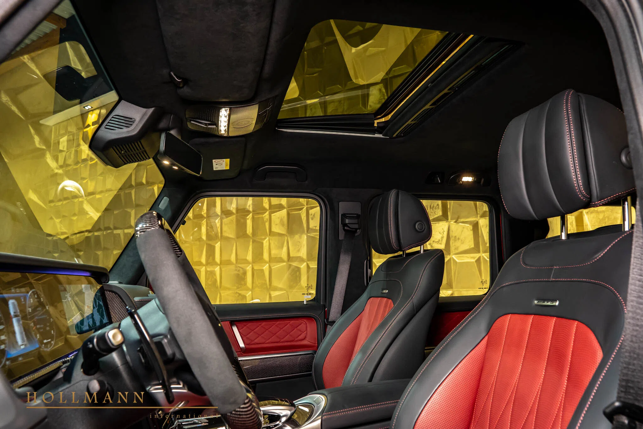 2023 BRABUS G 800 interior, seats, Nappa Leather Bengal Red/Black