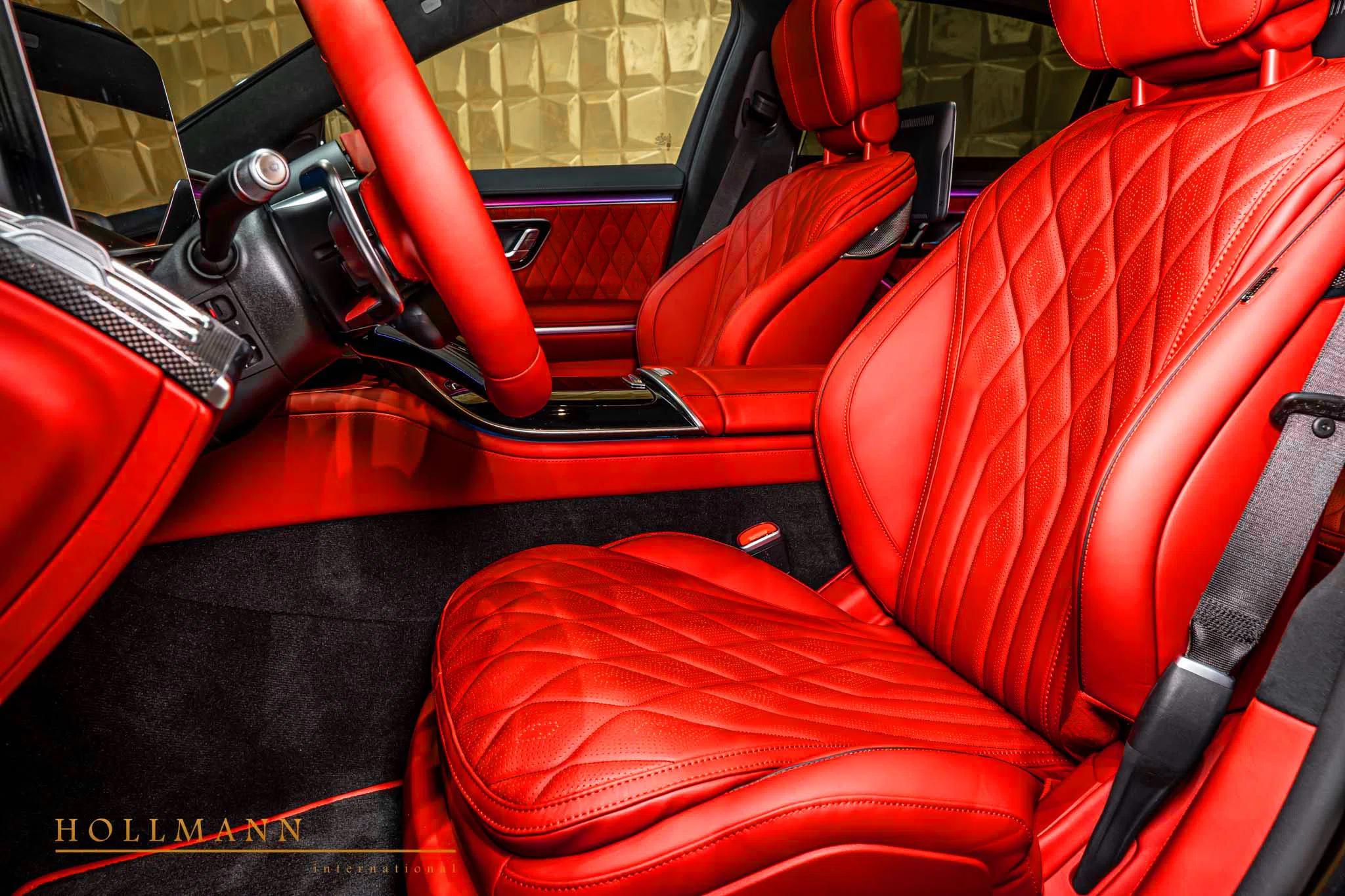 2024 BRABUS 930 interior, seats, Customized Red + Black
