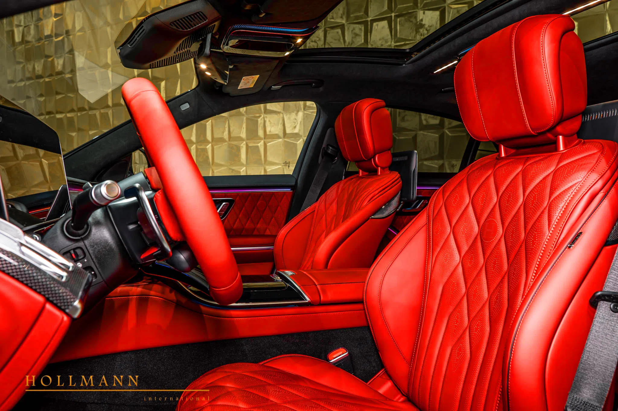2024 BRABUS 930 interior, seats, Customized Red + Black