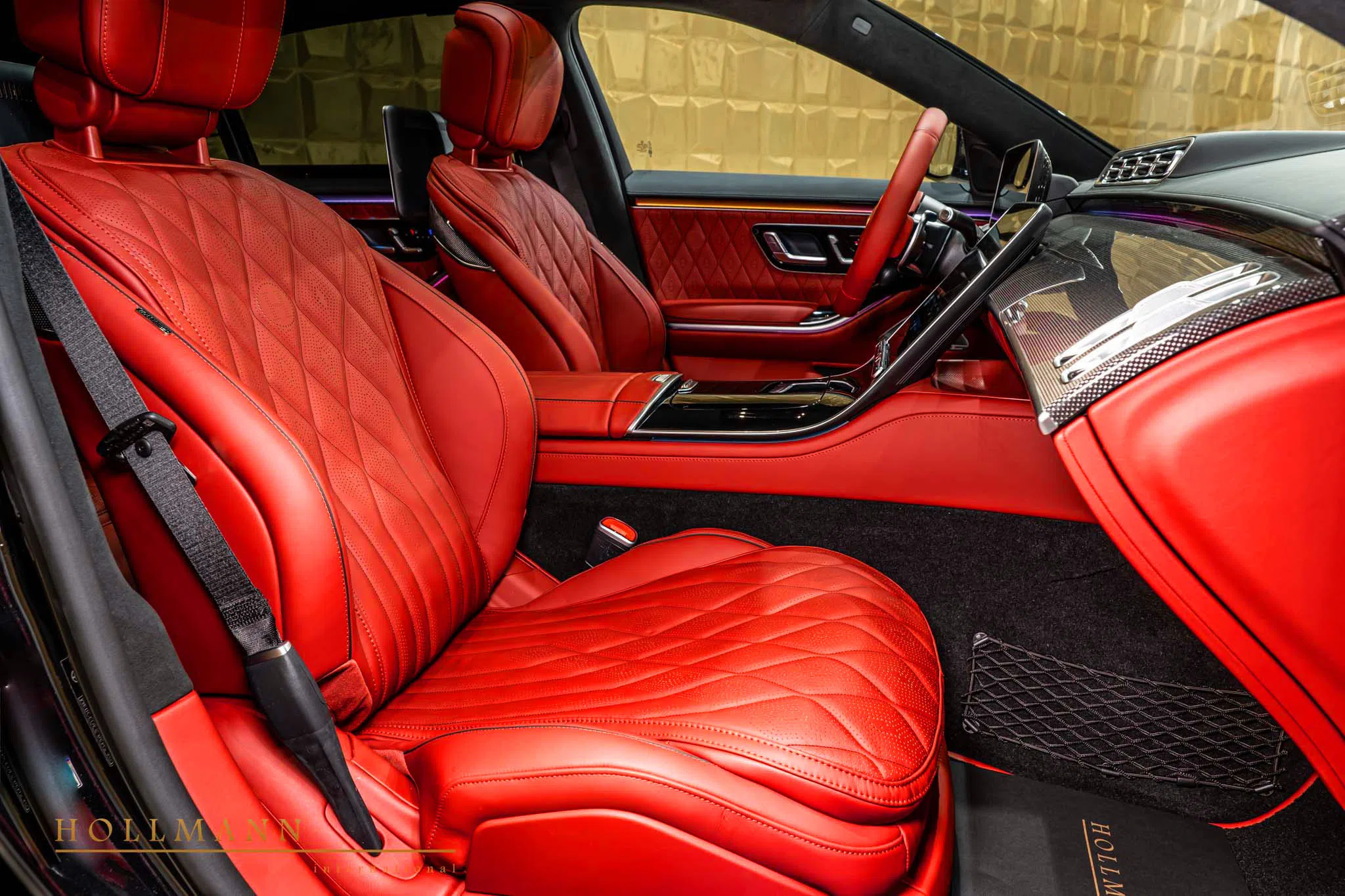 2024 BRABUS 930 interior, seats, Customized Red + Black