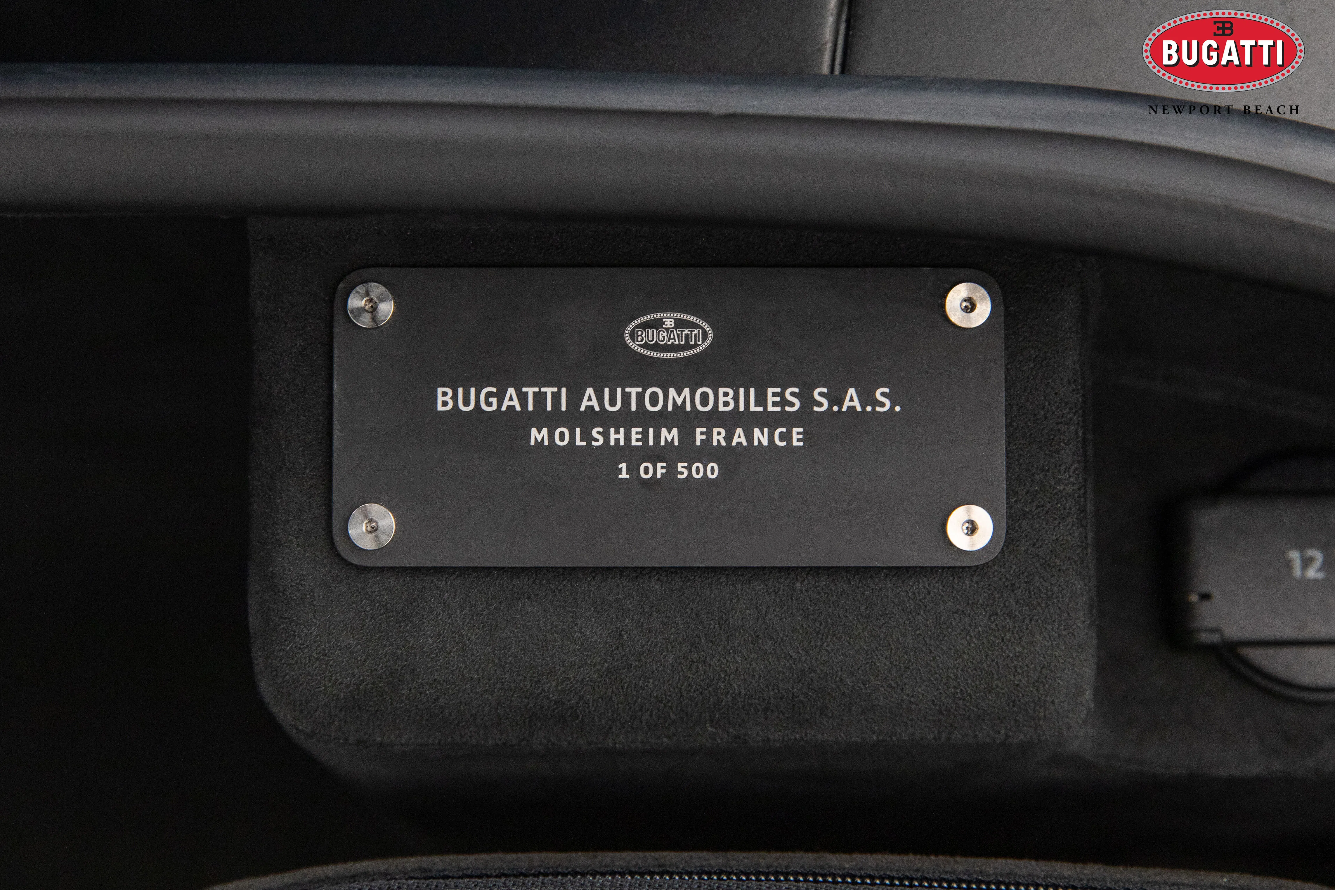 2019 Bugatti Chiron Sport interior, door sill