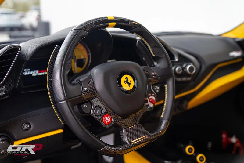 2020 Ferrari 488 Pista Spider interior, steering wheel